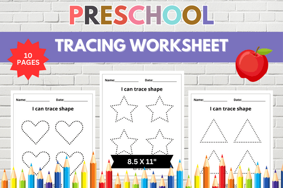 10 Tracing Shape Worksheet: Your Foundation for Creative Development