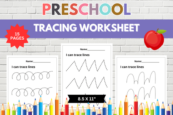 15 Tracing Line Worksheet: A Foundation for Early Learning Design