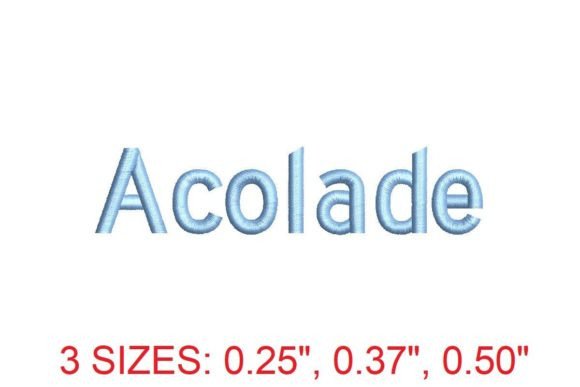 Acolade Embroidery Font: Crafting Timeless Elegance