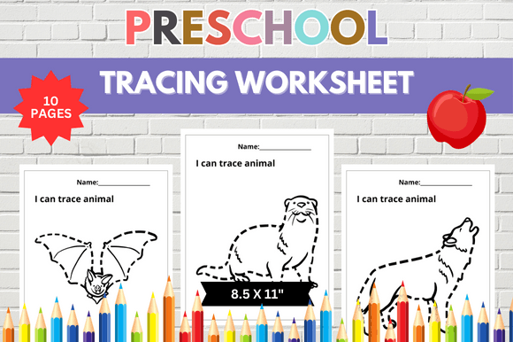 Animal Tracing Worksheets: A Creative Design Asset for Education