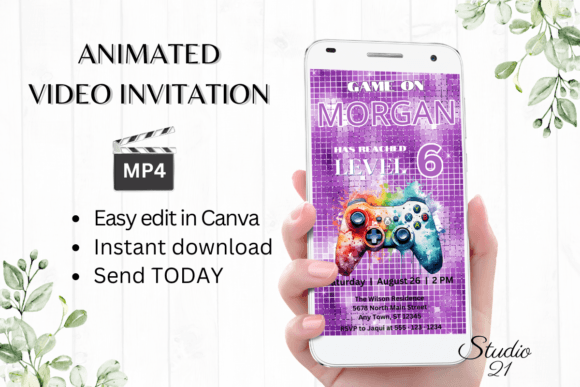 Animated Video Game Birthday Invite: A Digital Design Shortcut
