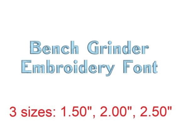 Bench Grinder Embroidery Font: Bold Precision for Modern Crafts