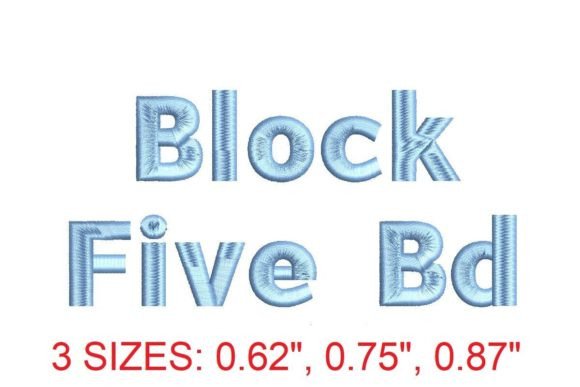 Block Five Bold Embroidery Font: Professional Impact