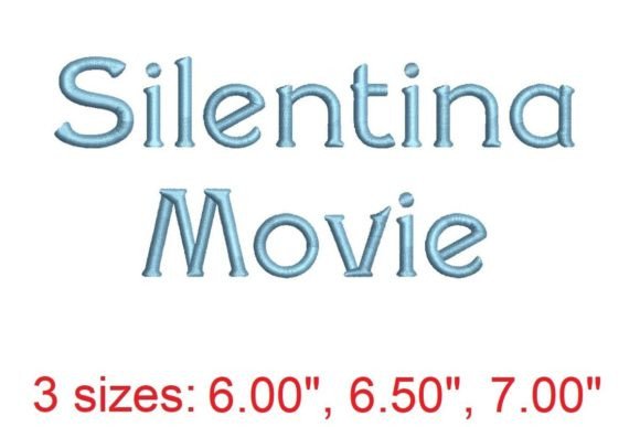Bring Cinematic Flair to Your Stitching with Silentina Movie Embroidery Font