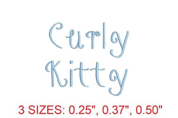 Curly Kitty Embroidery Font: A Whimsical Touch for Creative Projects
