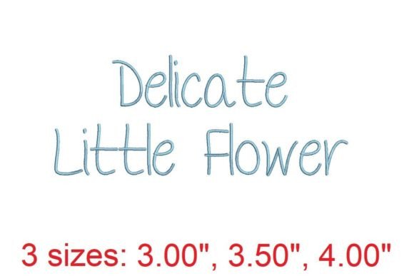 Delicate Little Flower Font: Embroidery's Elegant Touch