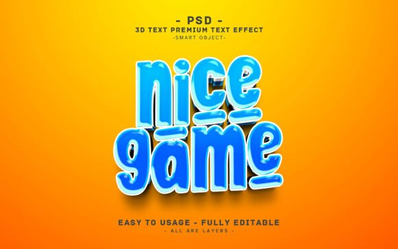 Editable 3D Text Effect 