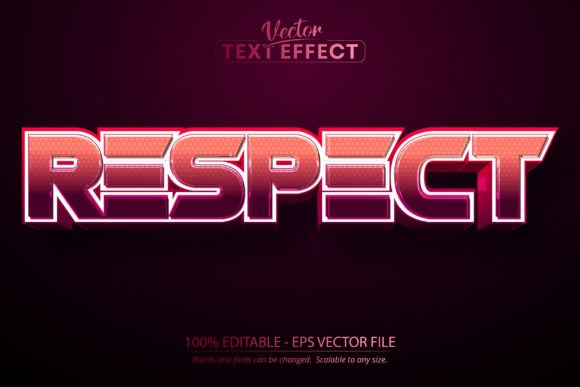 Editable Text Effect, Pink Color Respect: A Bold Choice