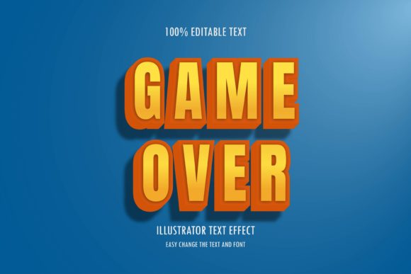 Game Over Editable Text Effect: Bold Impact for Your Projects