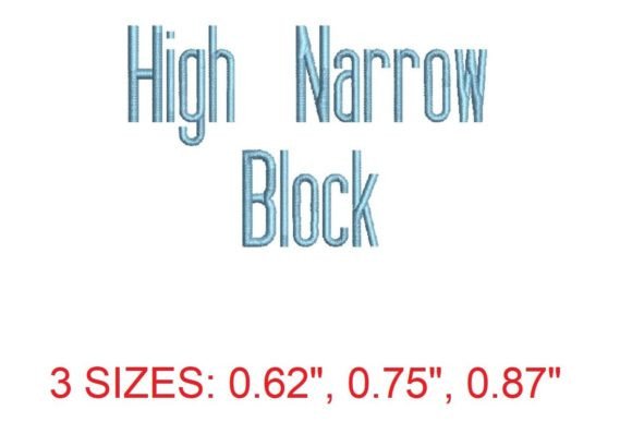High Narrow Font: Elevate Your Embroidery and Design