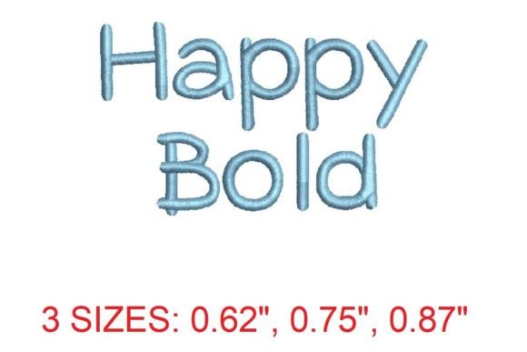 Infusing Joy into Stitches with Happy Bold Embroidery Font
