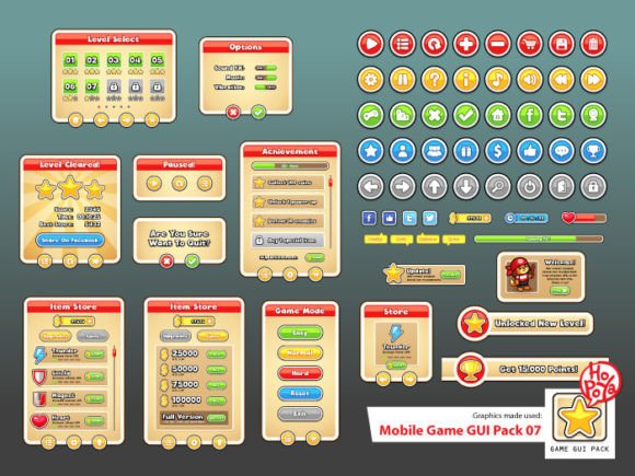 Mobile Game GUI Pack 07: A Complete UI Kit for Game Developers