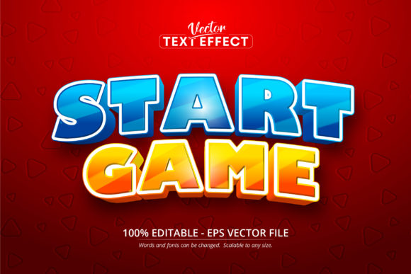 Start Game Text: A Cartoon Text Effect for Bold Designs