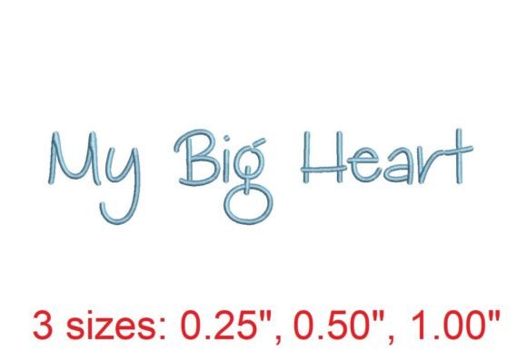 Stitch with Love: The My Big Heart Embroidery Font