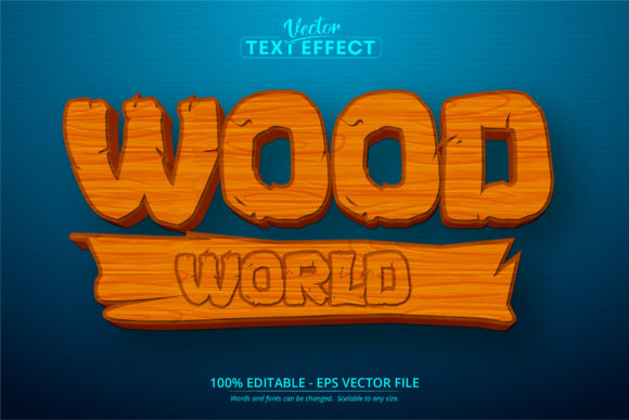Wood World Text: Unlocking a Mobile Game Text Effect for Adobe Illustrator